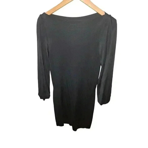 Ralph Lauren Black Label Sil Womens Back Zip Crew Neck Shift Dress Black Size XS - Picture 9 of 16